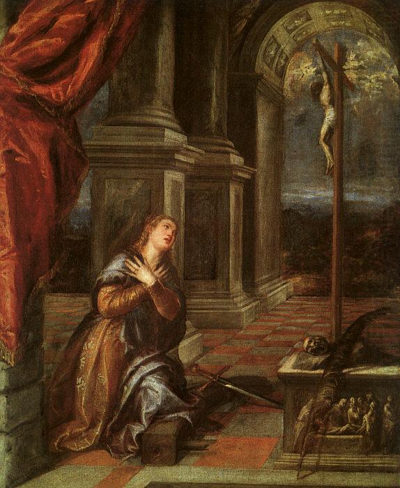  Titian St.Catherine of Alexandria at Prayer china oil painting image